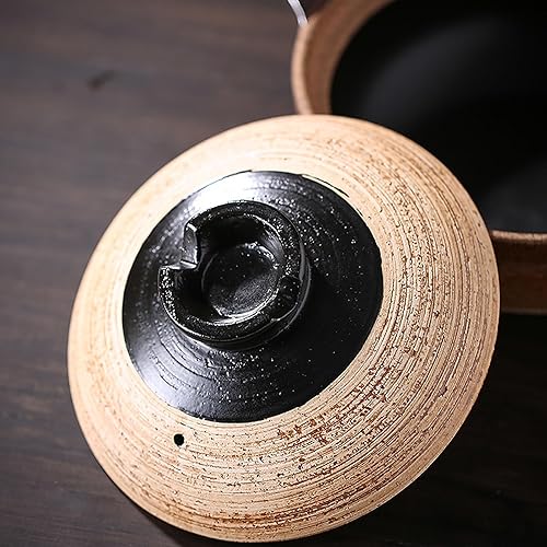 Miniatura 6 de Cacerola de cerámica, olla de barro, utensilios de cocina con tapa para cena y fiesta, olla para arroz, guiso, sopa, vapor, hornear y servir, apto