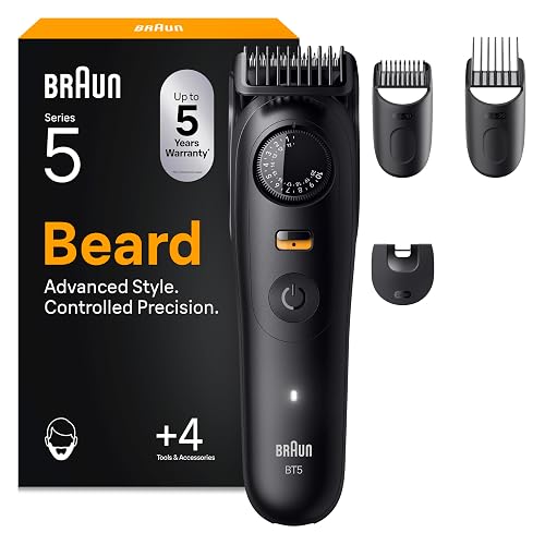 Braun Barttrimmer Series 5, Bartschneider Herren, BT5520, Schwarz