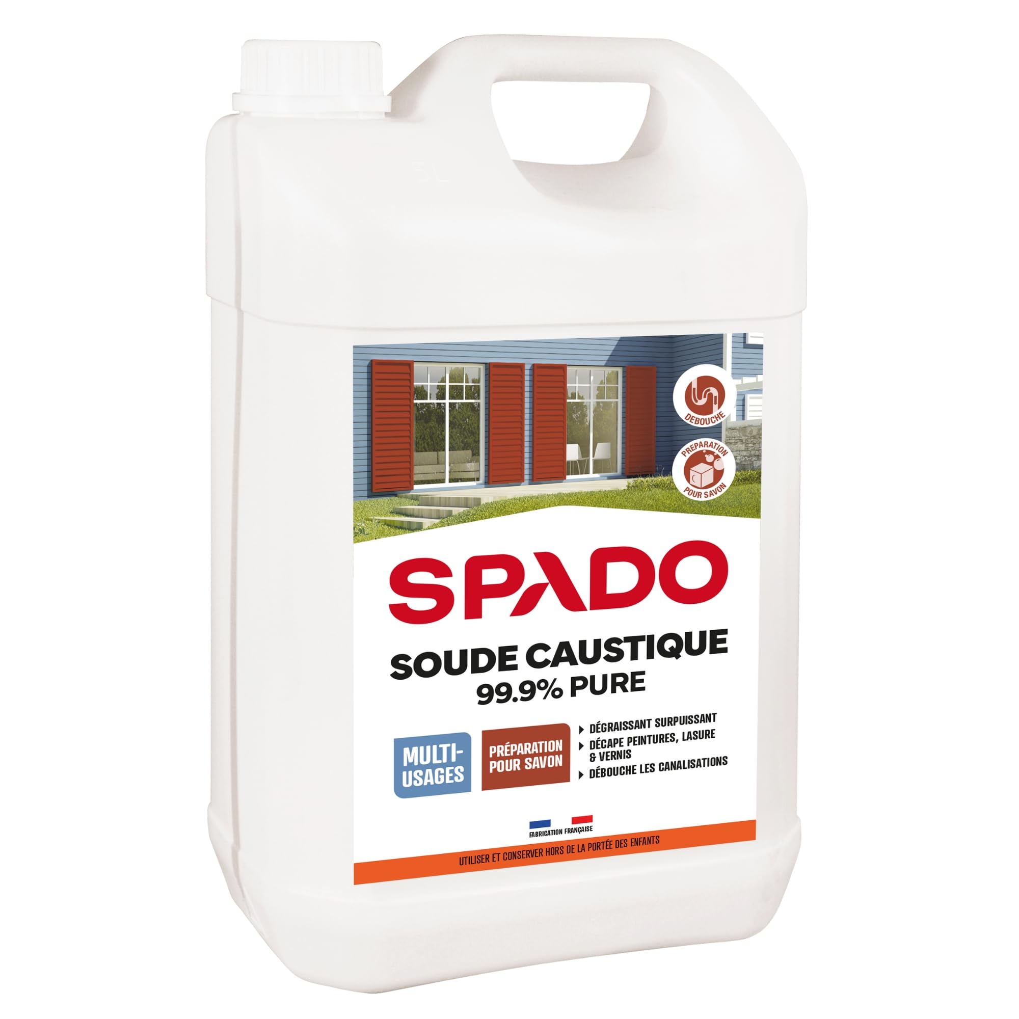 Spado - Soda caustica pura, in perle, 4 kg