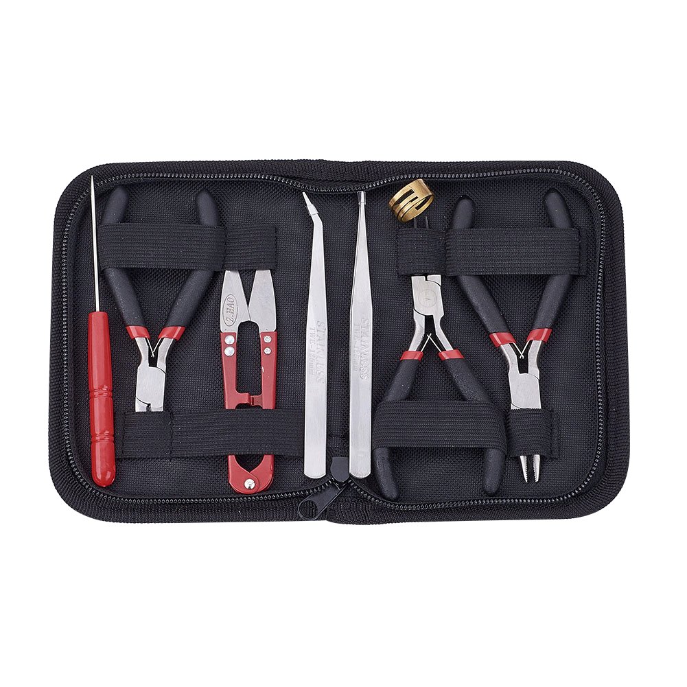 Kit De 8 Pinces à Bijoux – Bec Long, Bec Rond, Coupantes, Ouvre-anneau, Pour Création Et Réparation