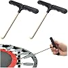 Quacc 2 PCS Trampoline Spring Pull Tool, Trampoline Hook Tool, Spring Pull T-Hook with Plastic Handle for Jumping Trampoline Spring Installation