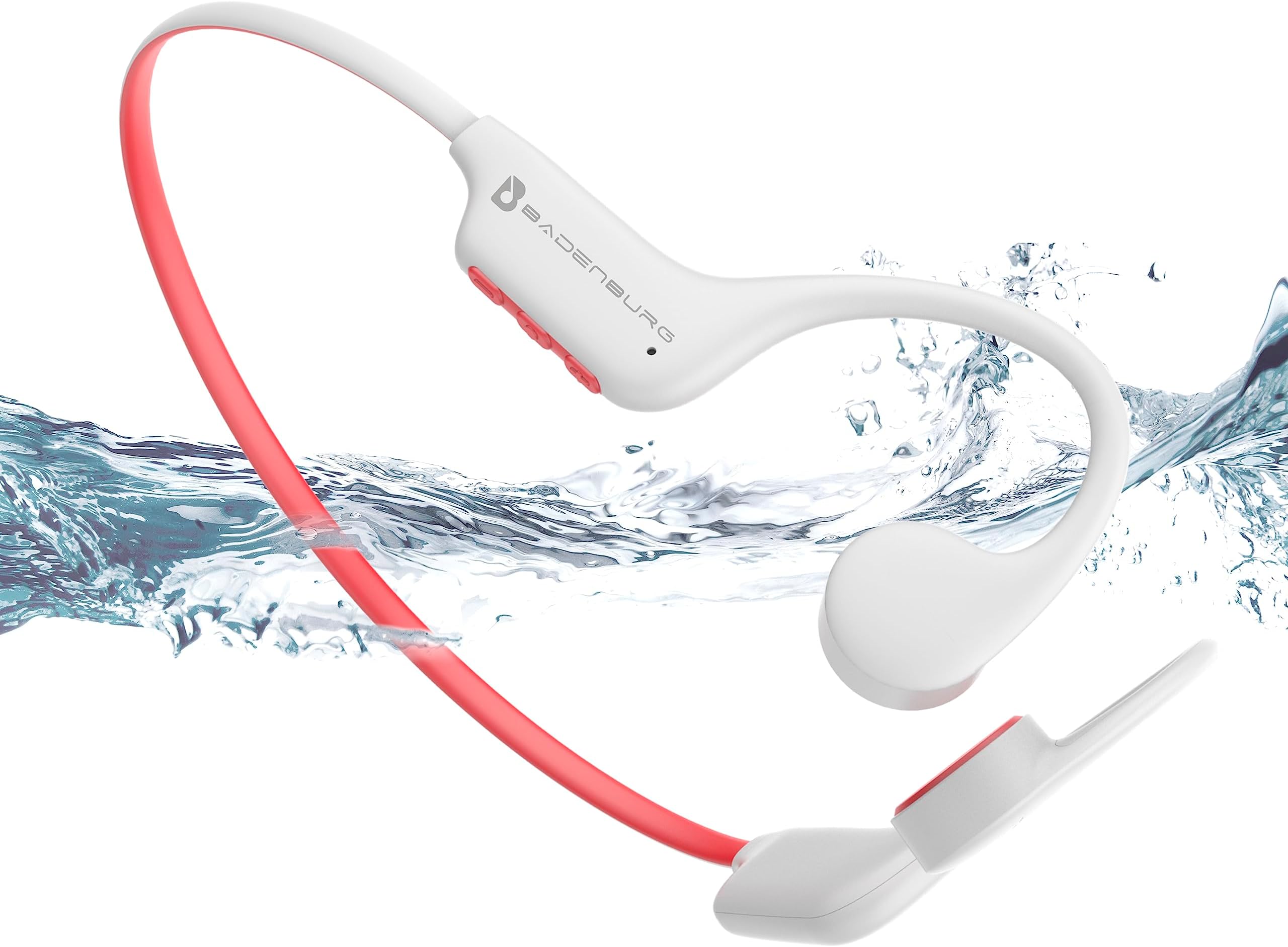 BADENBURG S3 Knochenschall Kopfhörer, Schwimmen Kopfhörer IP68 Wasserdicht,Bluetooth 5.3,Open