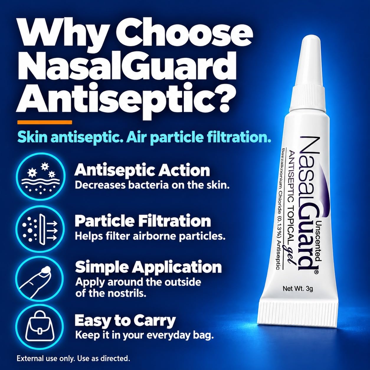 Antiseptic Topical Gel, Alcohol-Free, Unscented 3g — Amazon image 4
