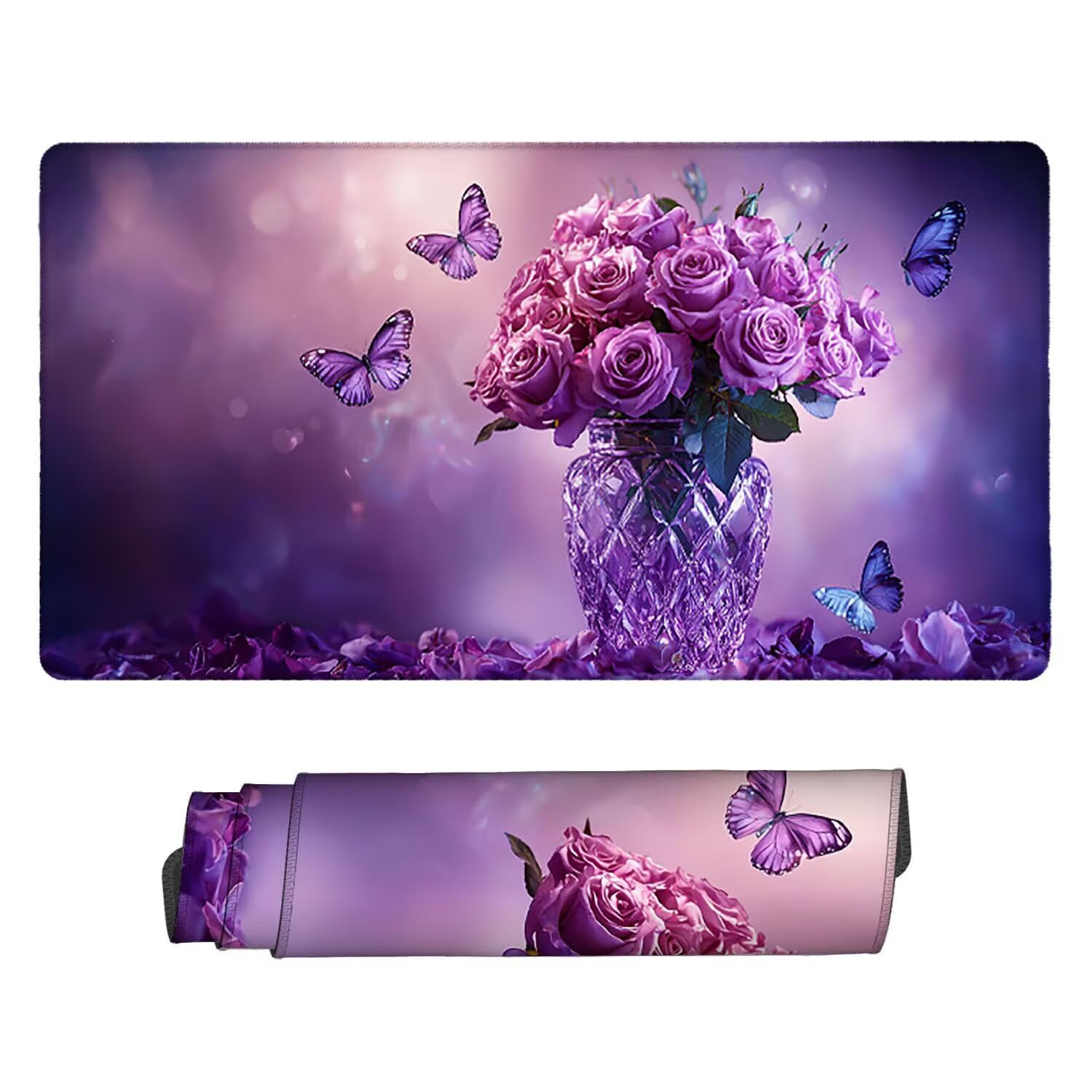 Podkładka pod mysz do gier, 1600 x 800 mm, XXL, duża gamingowa podkładka pod mysz, wodoodporna podkładka pod mysz, długa podkładka na biurko z przeszytymi krawędziami, mata na biurko z gumową podstawą