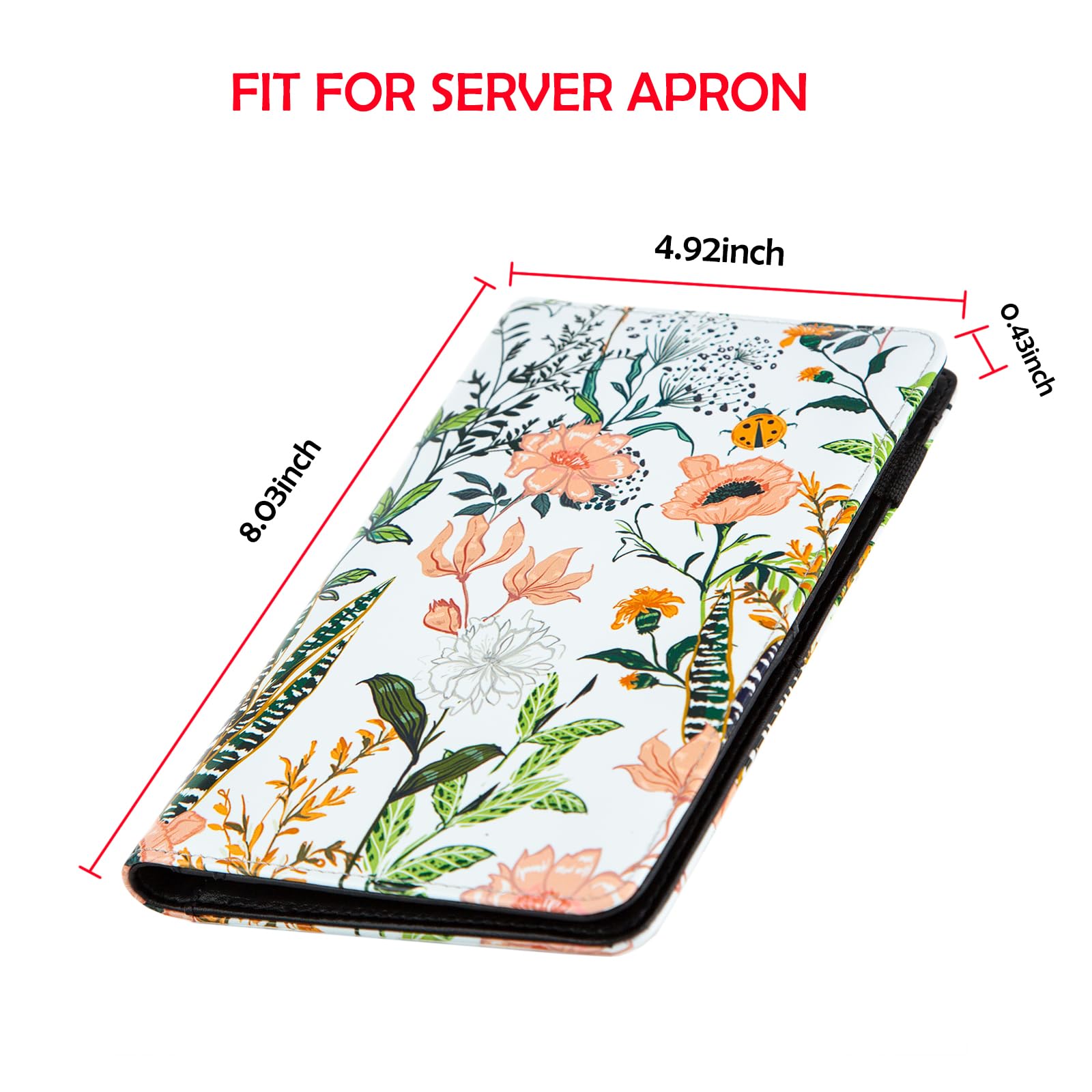 Restaurant Waitress Server Book For Waitstaff Organizer, Money Pocket, Guest Checks & Server Pads - View #5
