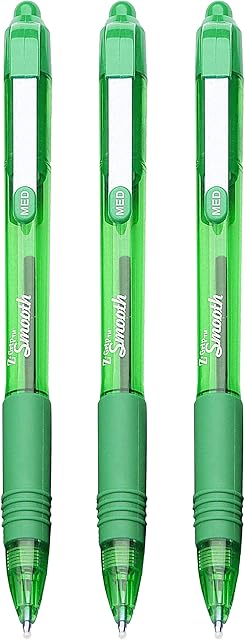 Zebra Z-Grip Smooth - Retractable Ballpoint Pen - 3 Pack - Green