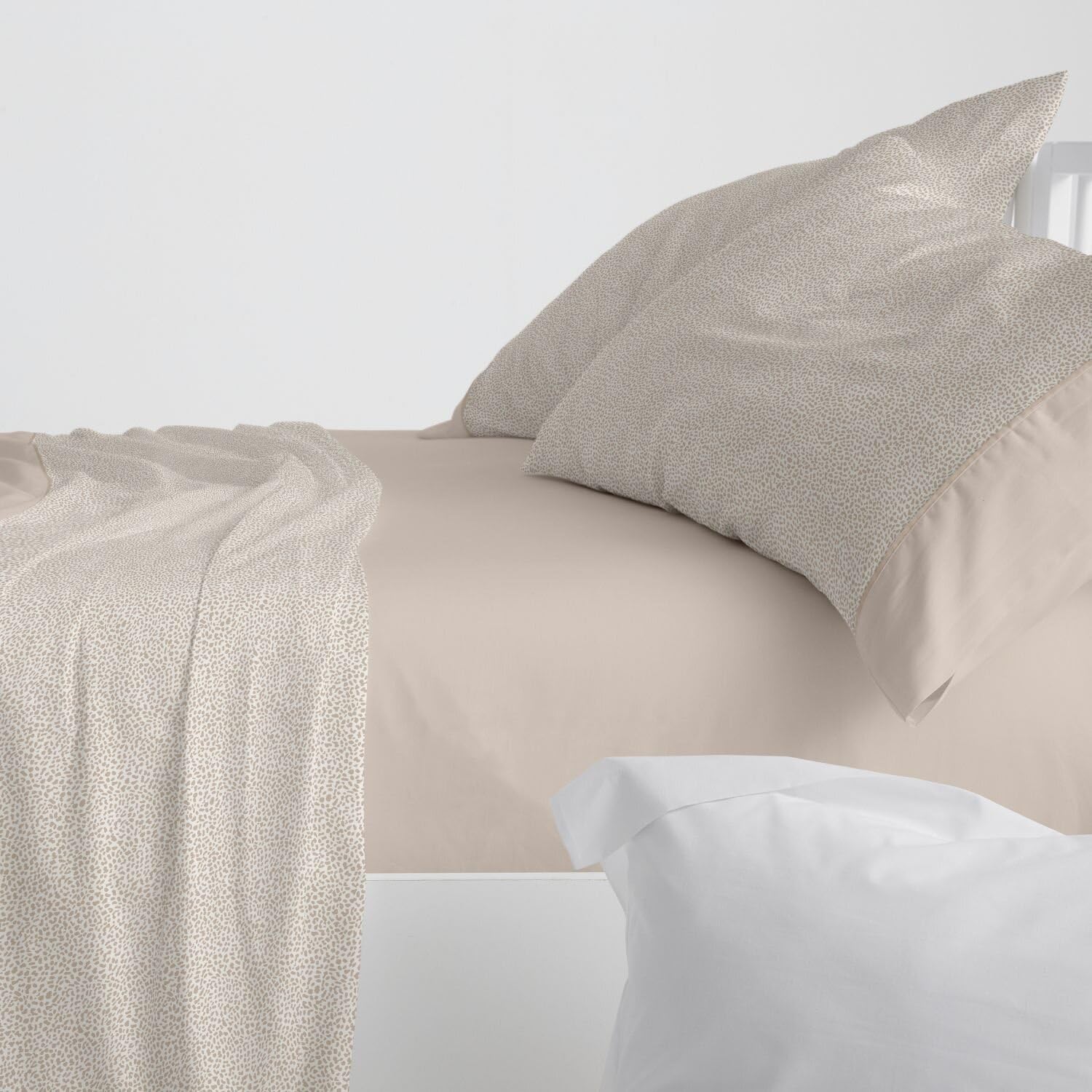 Burrito Blanco | Juego de sábanas | Cama de 150 a 160cm. (+Medidas Disponibles) | Diseño 047 | Color Arena (150-160x190/200cm.)