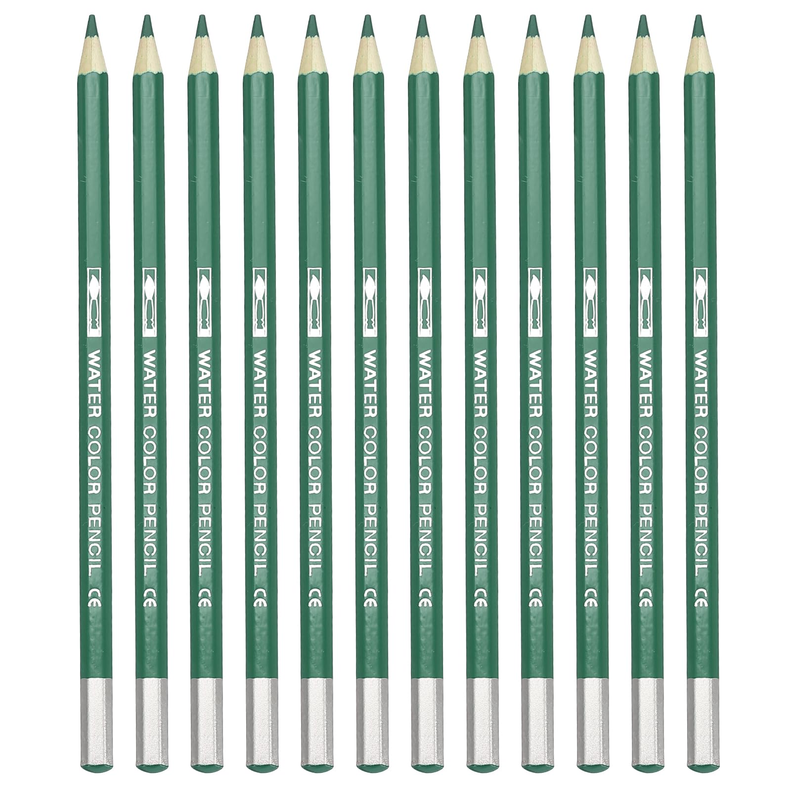 PATIKIL Watercolor Pencil, 12Pcs Water Soluble Pencils for Blending Coloring, Sketch Drawing, Painting, Emerald Green