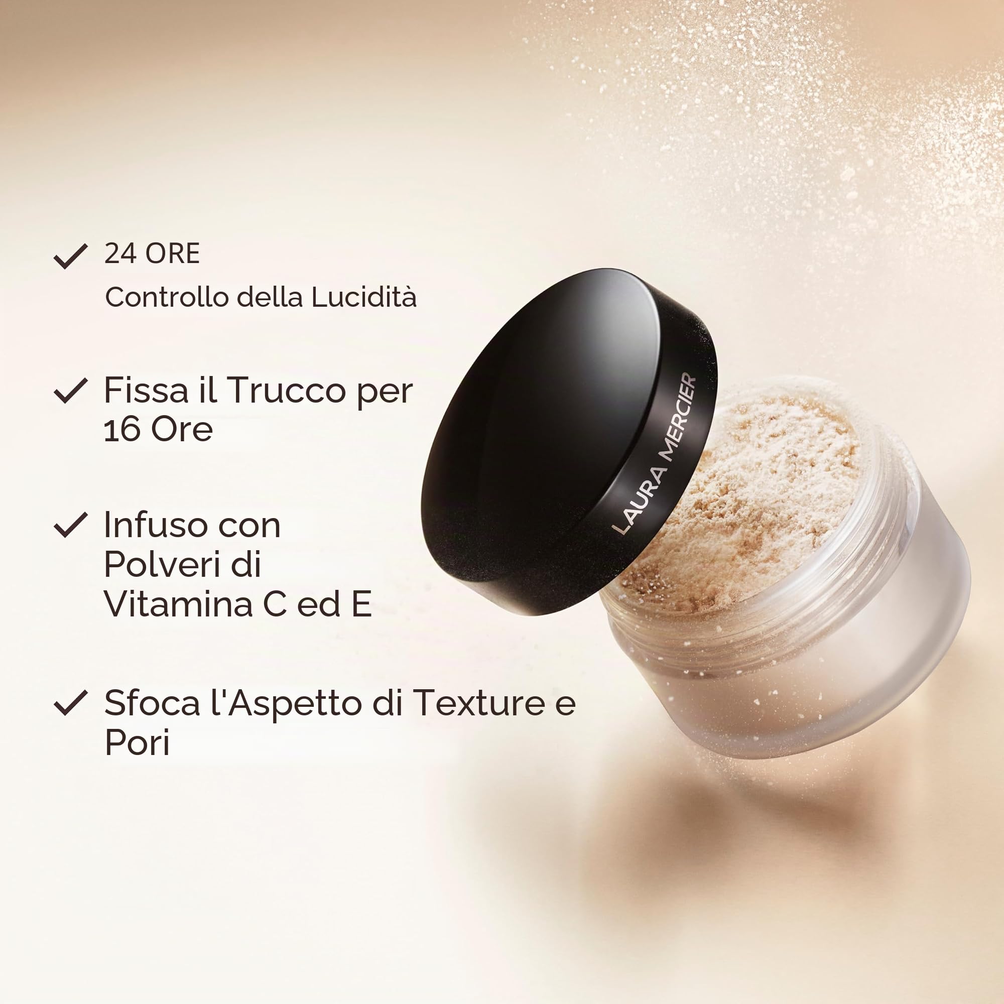 Laura Mercier Cipria fissante trasparente in polvere libera senza talco