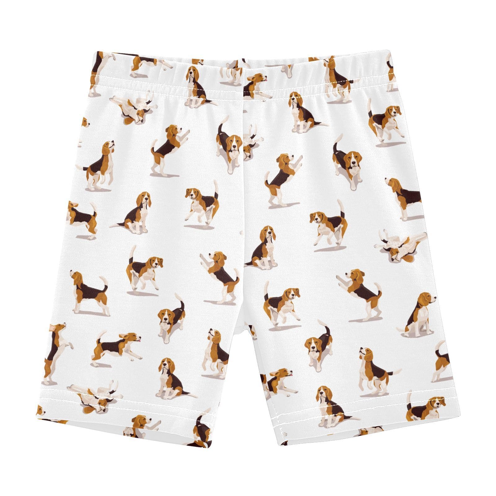 JHKKU Girls Cute Beagle Dog Shorts Cotton Cartwheel Bike Kids Biker Under Dress Dance Short Girl Clothes 10Y