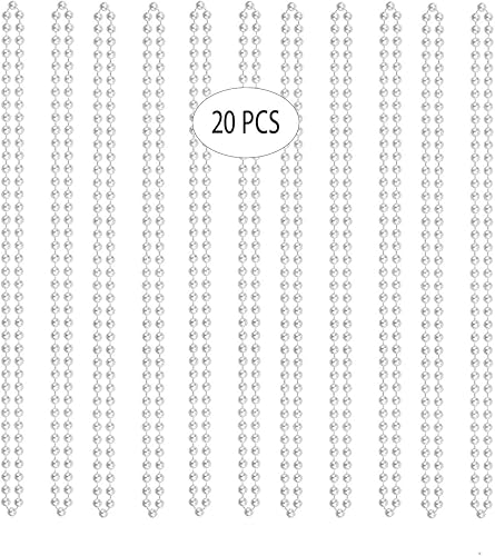 Miniatura 1 de Abitoncc Collar de perlas blancas de imitación de 0.236 in para niña, fiesta de sirena, decoración de despedida de soltera, regalo de fiesta