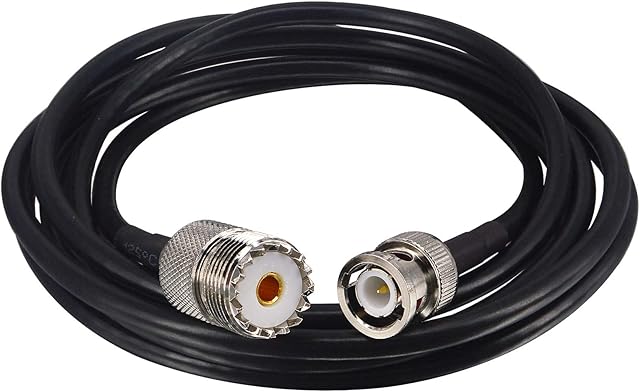 BOOBRIE 2M BNC Male to UHF Female Cable RG58 CB Radio Antenna Cable BNC to SO239 Pigtail Cable BNC UHF Extension Cable for Antenna Scanner CB Antenna Ham Radio CB Radio Walkie Talkie Two-Way Radio