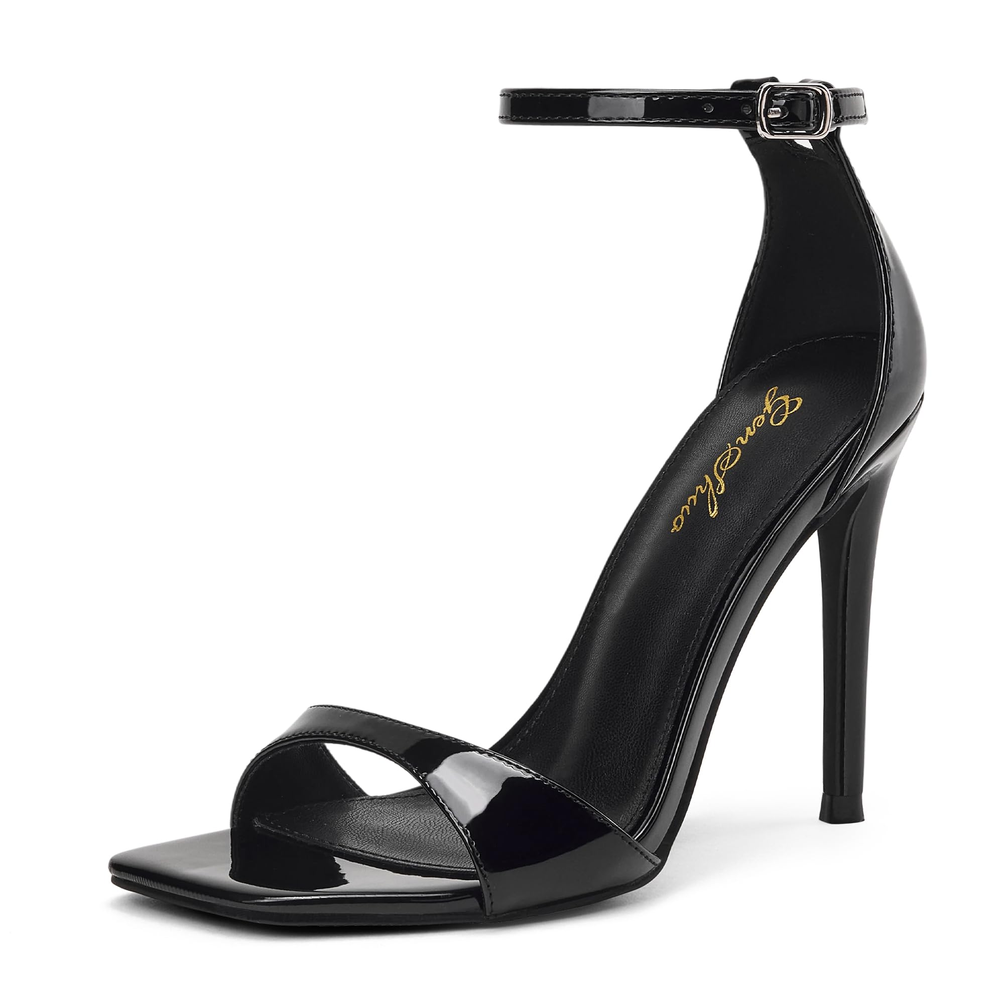 GENSHUO Sandales de soirée élégantes pour femmes, hauteur de talon de 10 cm, décorées de strass scintillants, 36-42 EU