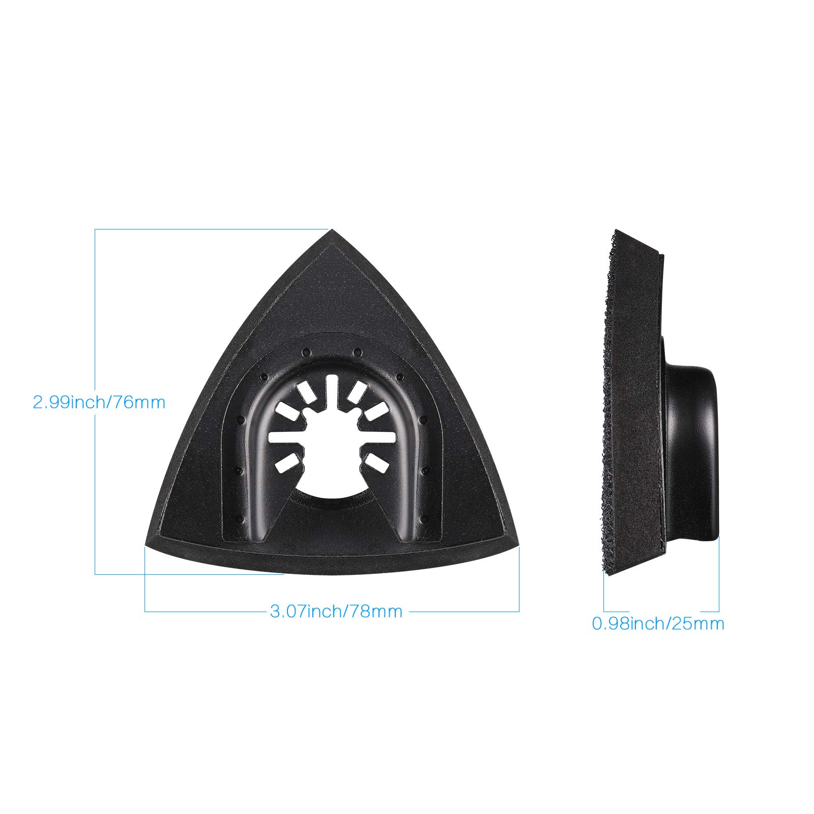 JIZZU Piastra di Levigatura Accessori, 4 Pezzi Piastra Strumenti di Levigatura 80mm, Piastra di Levigatura Utensile Multifunzione Utensili, per Legno, Metallo, Intonaco
