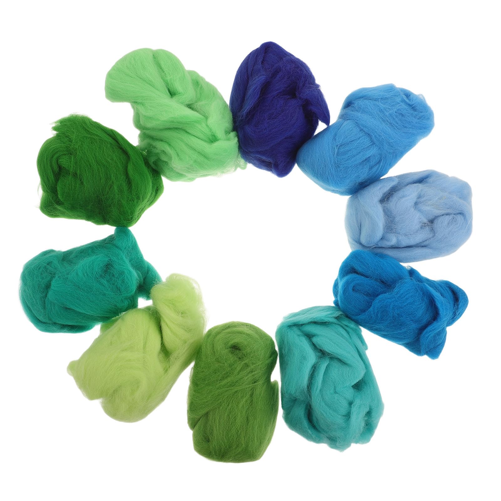Lana para fieltro agujado y manualidades DIY kit de 10 piezas de colores DECHOUS