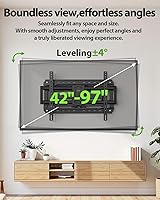 Vista 6 de USX MOUNT Soporte de pared para TV de movimiento completo para televisores grandes de 42 a 97 pulgadas hasta 150 libras, soporte de TV de montaje