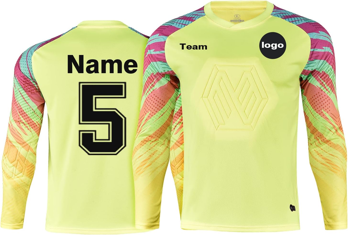 LAIFU Custom Soccer Goalie Jerseys Youth Adults Goalkeeper Jersey Personalized with Name Team Number Logo