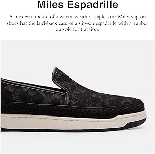 Amazon.com | Coach Men's Miles Espadrille, CR999 DRJ 10 D Black