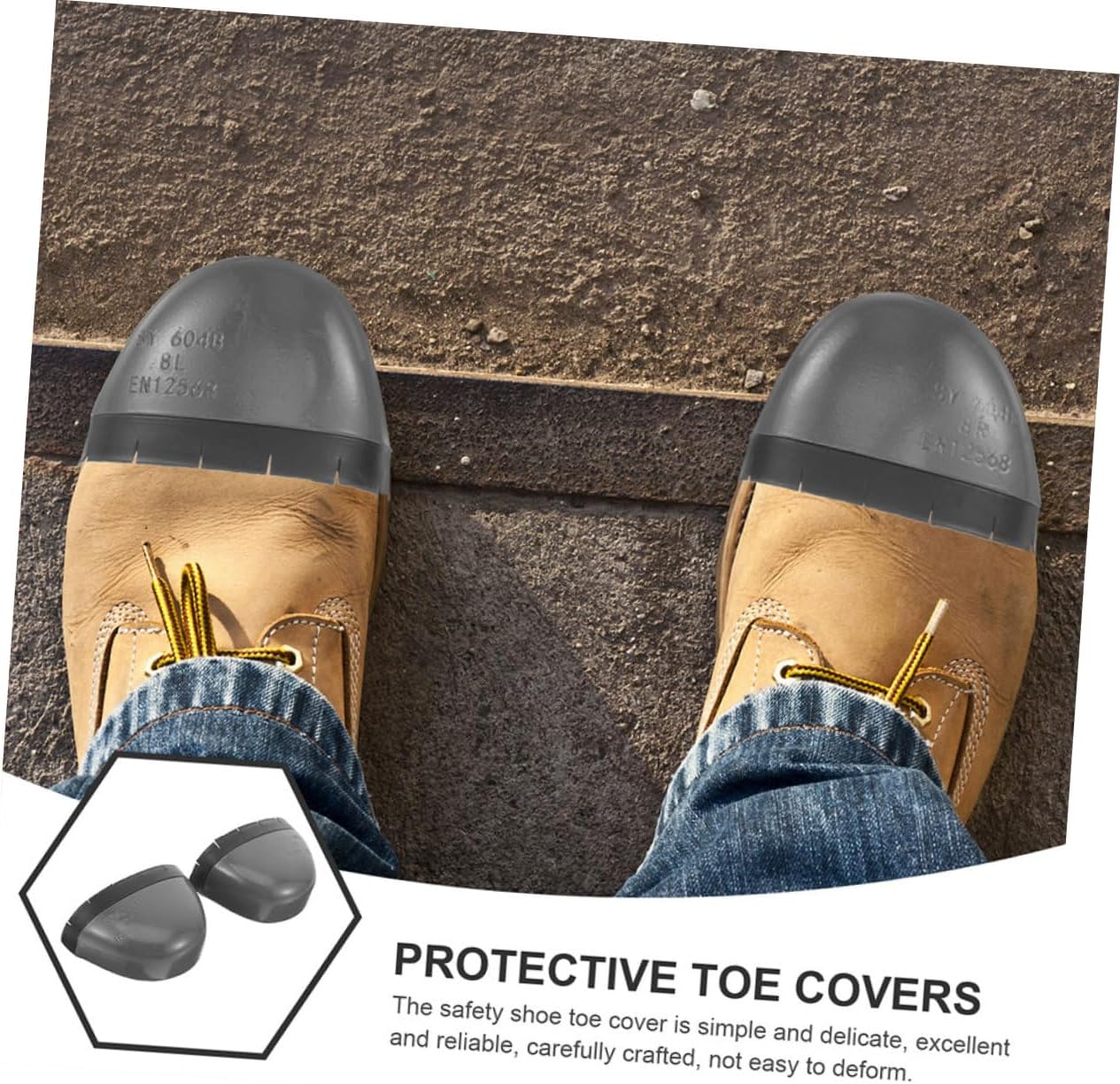 VALICLUD 1Pair Safety Toe Covers for Work Shoes Protective Covers for Mens Safety Footwear Easy to Clean Wear Excellent Work Shoe Toe Protection