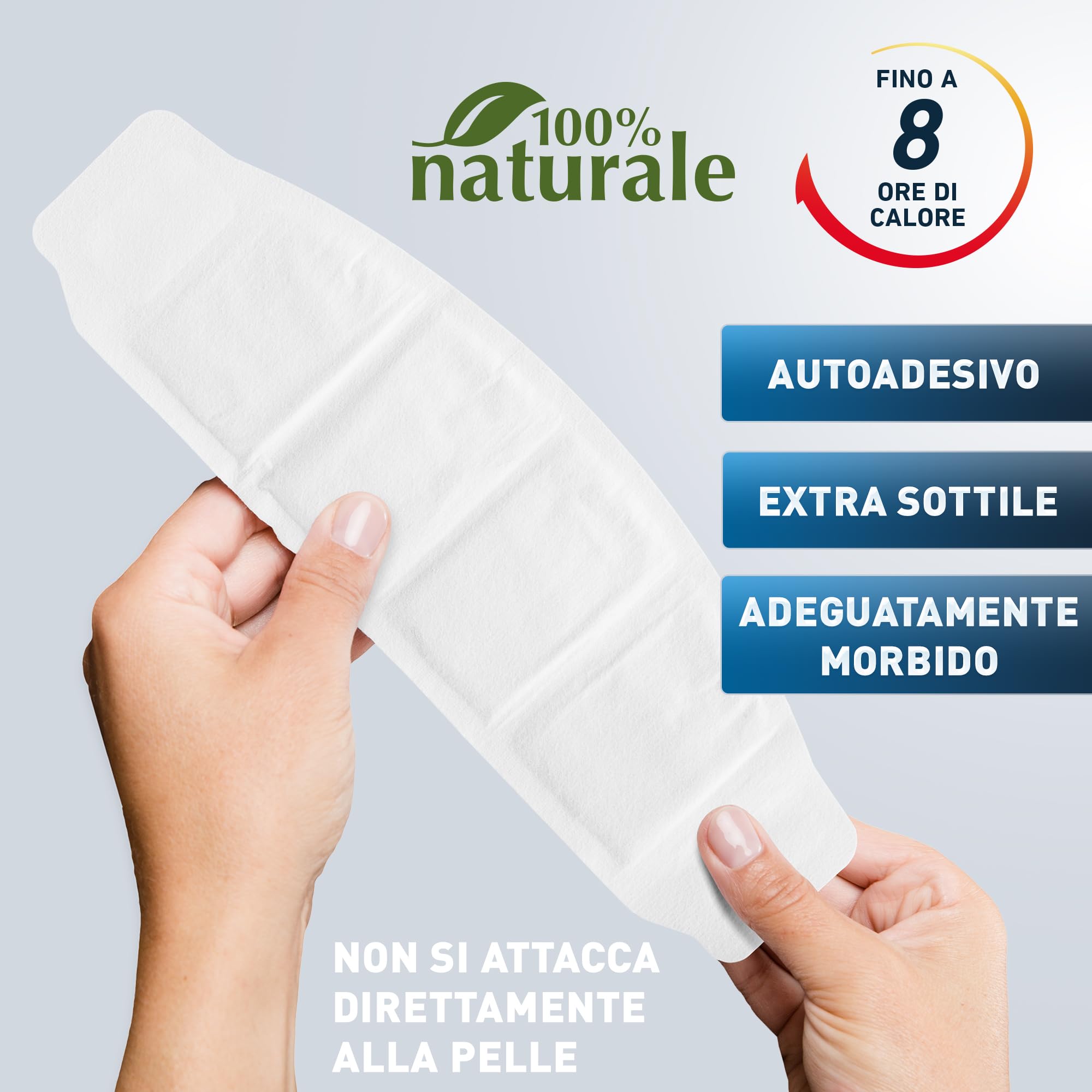 THE HEAT COMPANY Scalda Spalle - 8 pezzi - EXTRA CALDO - adesivo - Scaldacollo - 8 ore di piacevole calore - pronti all'uso - autoriscaldante - puro naturale