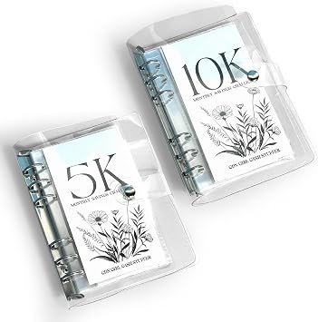 12 Month Money Challenge Binder - 2Pcs Reusable Savings Budget Binder with Cash Envelopes, Fun Way to Save $10K
