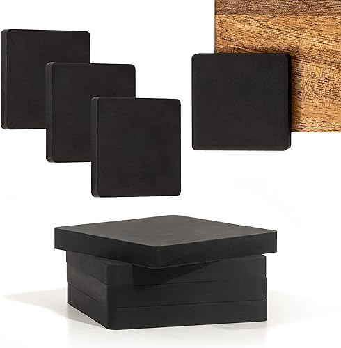 Juego de 8 patas antideslizantes para tabla de cortar, almohadillas de silicona antideslizantes, salvamanteles resistentes al calor, cuadrados no