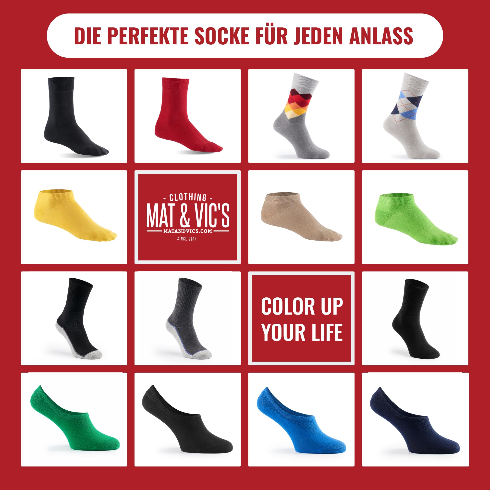 Mat & Vic's Socken Herren 43-46 Baumwolle – OEKO-TEX 100, Made in Europe – Socken Damen 39-42 Baumwolle – Herrensocken schwarz für Business und Freizeit – 5 oder 10 Paar