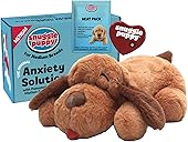 Snuggle Puppy Original Heartbeat Puppy Toy with Real-Feel Pulse & Heat Pack, Calming Sleep Aid for Puppy Anxiety, Crate Training, First Nights & New Puppy Transition - Biscuit