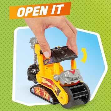 SUPERTHINGS KAZOOM POWER – Battle Vehicle Demolition. Villain battle vehicle from the animated series Superthings Kazoom Power. Includes 1 Battle Vehicle and 2 Exclusive Superthings