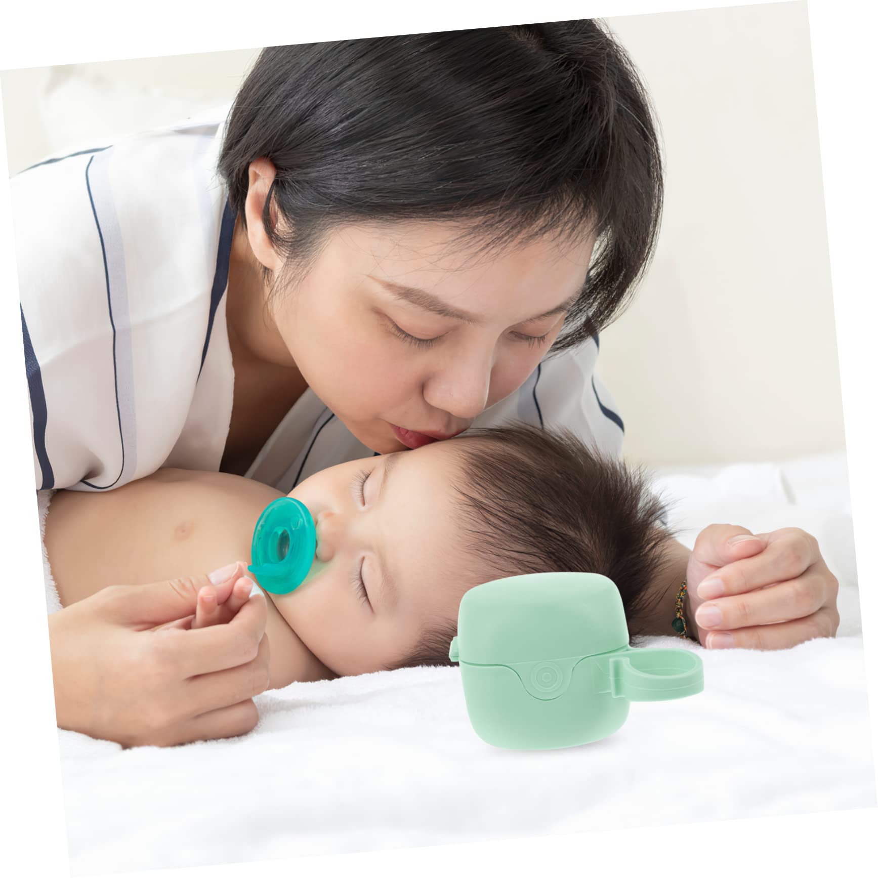 GARVALON 5pcs Baby Pacifier Holder Pp Material Storage Box Portable and Light Practical for New Mommy Daddy Present