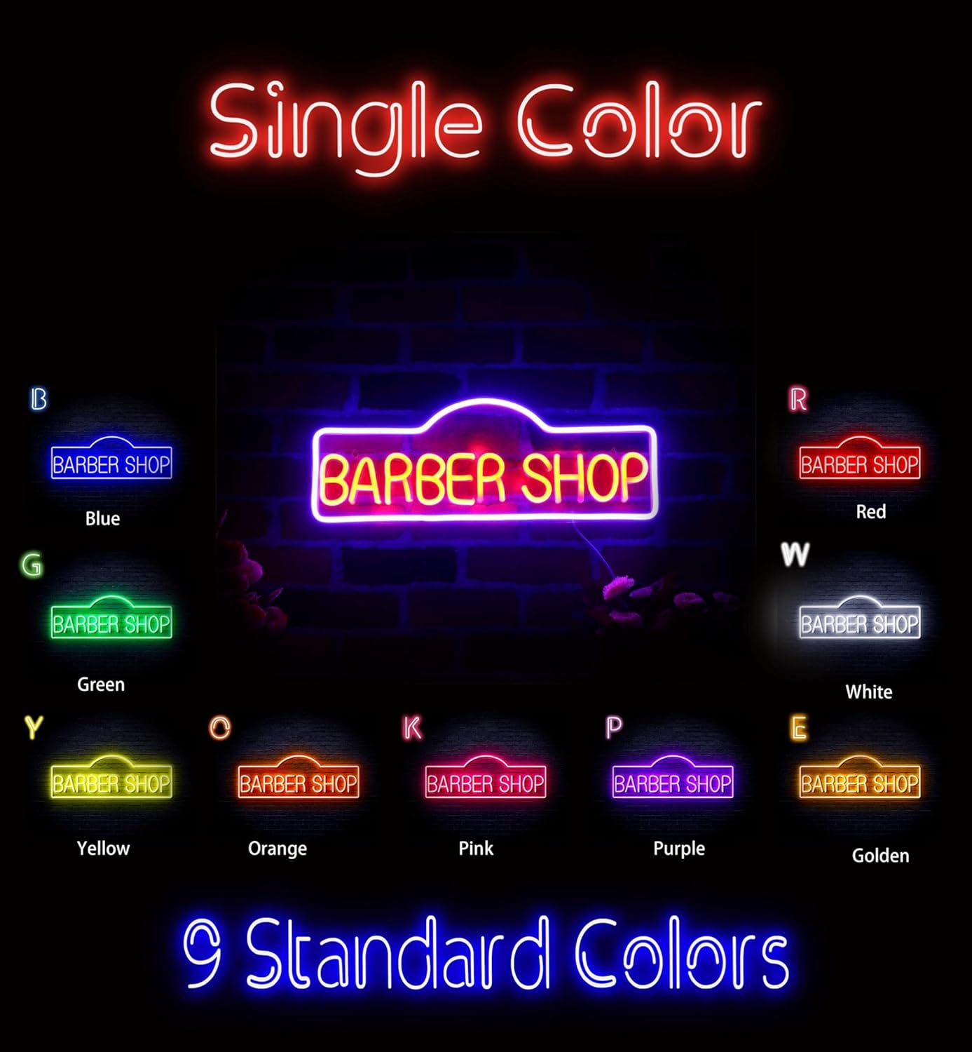 ADVPRO Barber Shop Flex Silicone LED Neon Sign - Green - st16s42-fnu0358-g