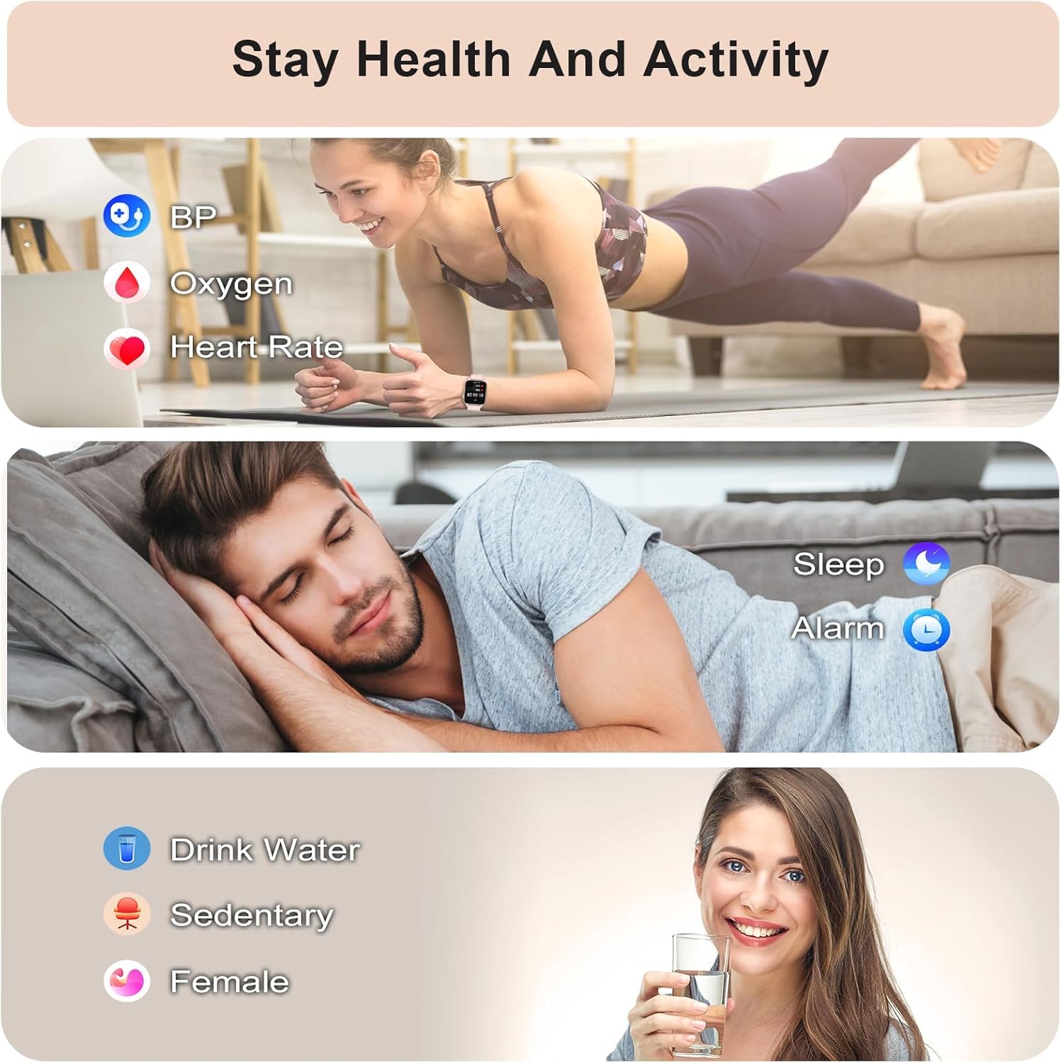 HXQHSTBG Orologio Intelligente Donna, 1,85" Smartwatch con chiamate, orologio sportivo digitale con monitoraggio del sonno, 120+ sport, smart watch con contapassi per Android iOS, IP67 (Grigio)