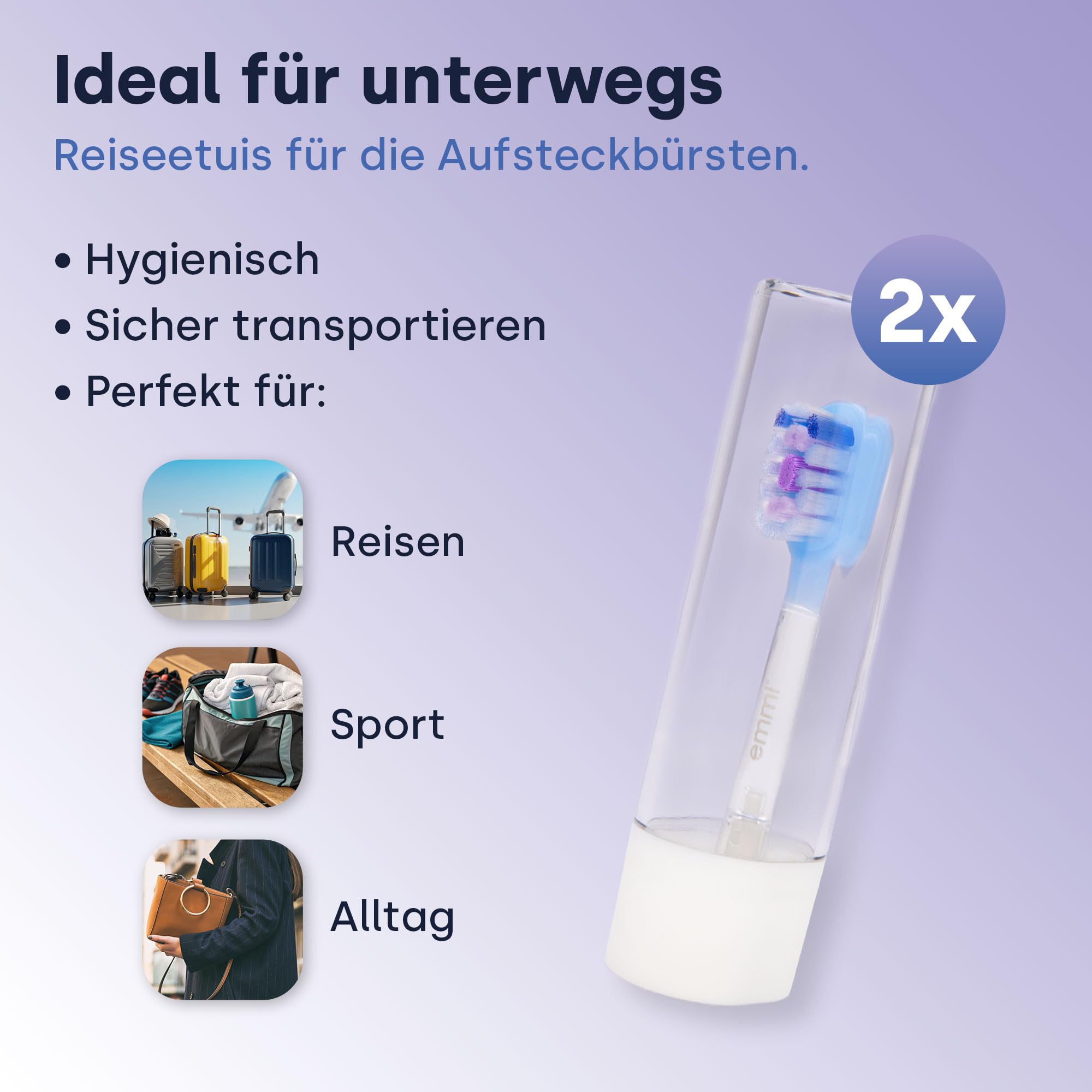 emmi-dent Sonic Prime Schallzahnbürste mit Display & Putz-Zonen-Anzeige