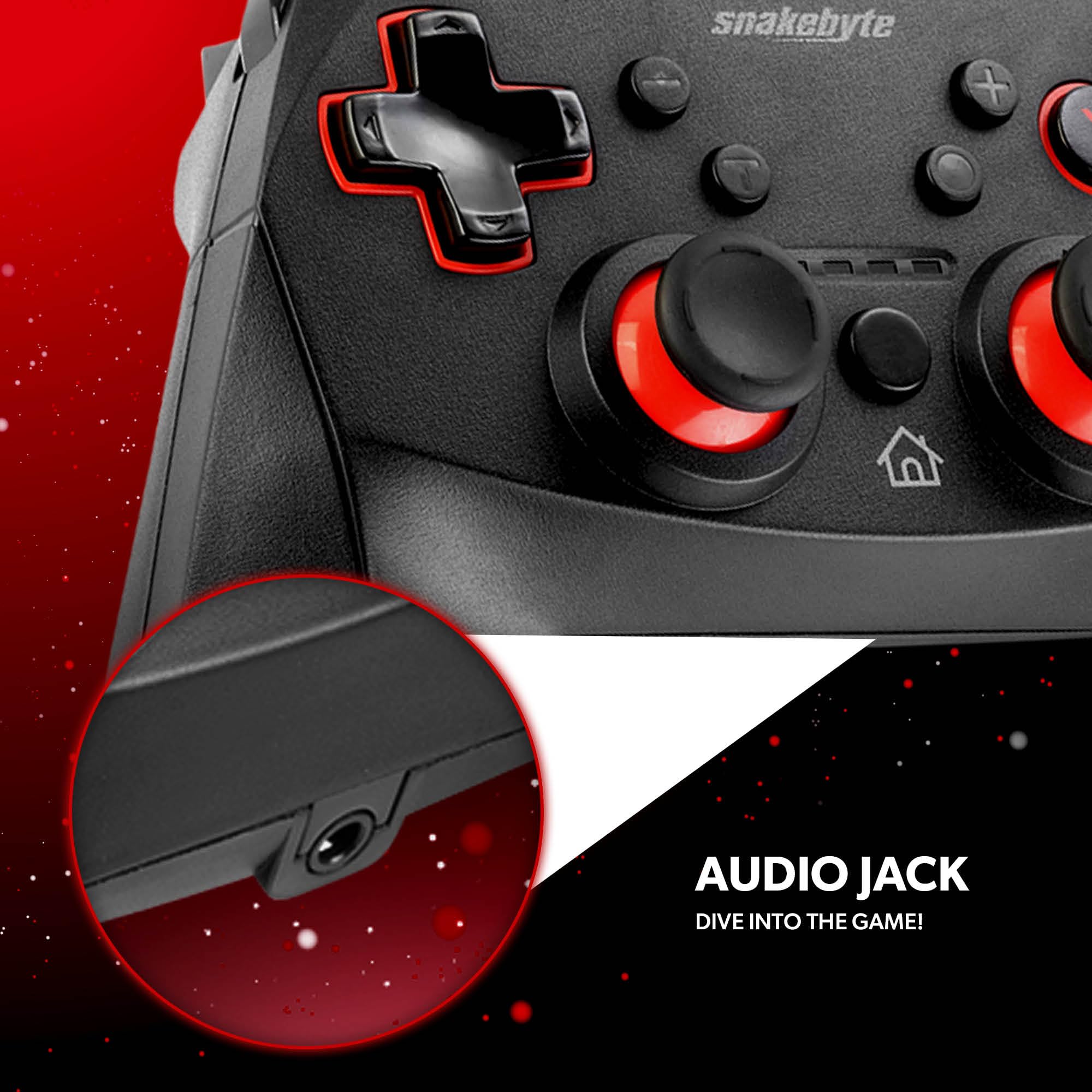 snakebyte Wireless Switch Controller - Bluetooth Controller kompatibel mit Nintendo Switch 2, Switch, Switch Lite & OLED, starker Akku, präzise Joysticks, Vibration-Feedback & Turbo-Button