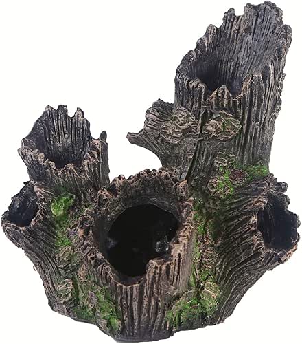 Fish Tank Decorations, Resin Hollow Tree Trunk Aquarium Decor, Wood