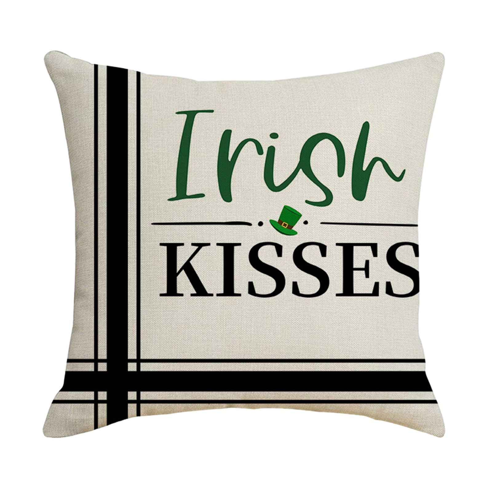 Nucelit Patricks Day Pillow Cover 18x18 Inch Clovers Throw Pillow Cases for Home Patricks Decorative Pillowcase Hotel Pillowcase