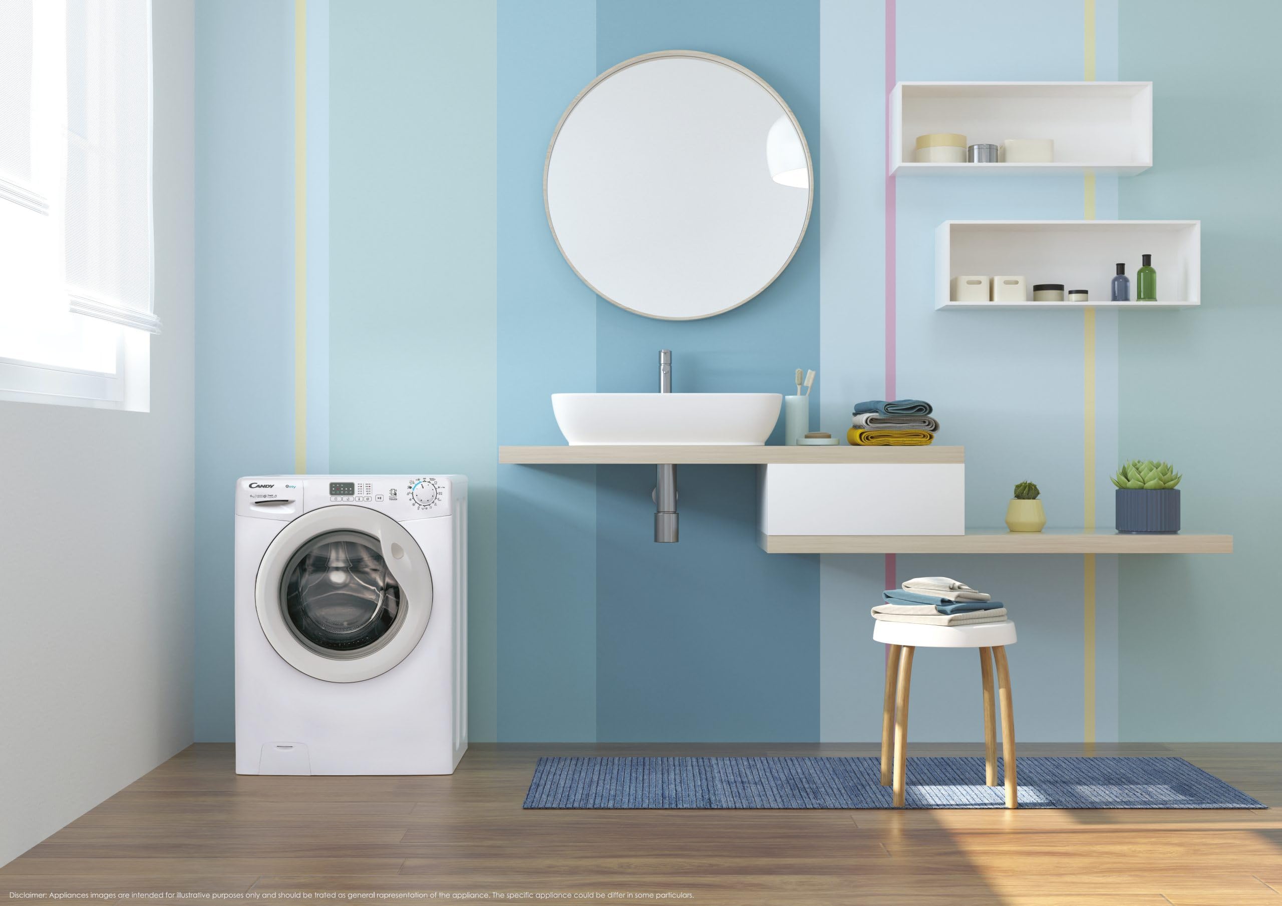 EY294DWM5/1-S - Lavatrice 9kg, 1200 giri, Libera Installazione, Carica Frontale, Classe energetica A