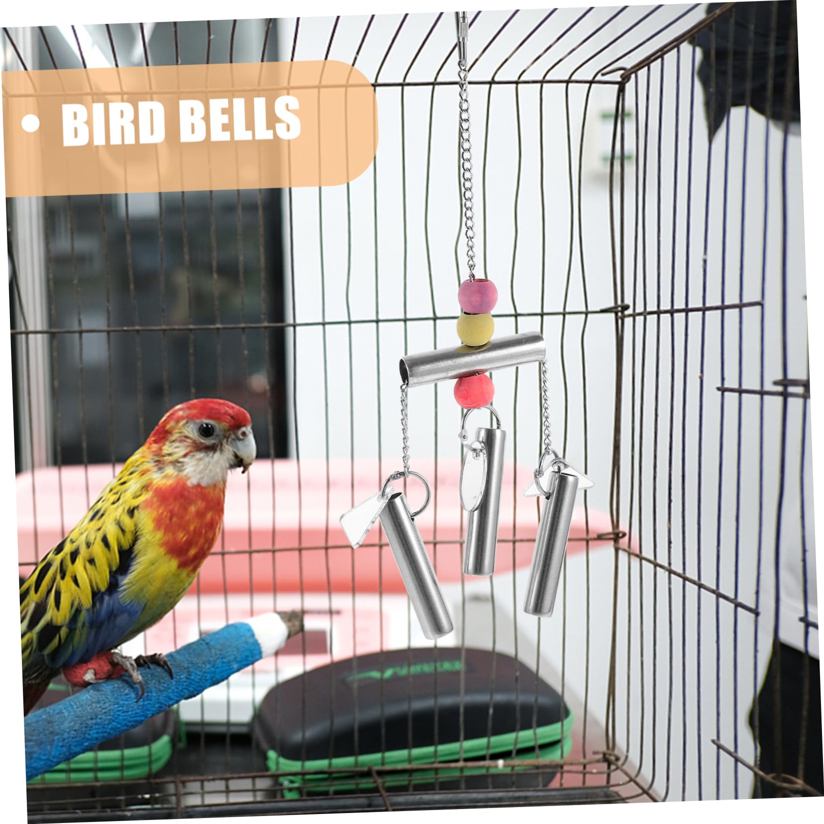 VANZACK 3stücke Vogelspielzeug Mit Glocke Kauspielzeug Für Papageien Und Sittiche Sicheres Und Langlebiges Spielzeug Für Vogelkäfige Fördert Körperliche Aktivität Und Spaß