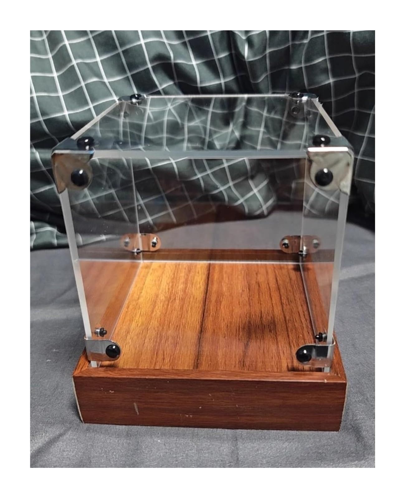 Acrylic Display Case, Square Acrylic Display Box with Wooden Base, Multiple Sizes(15x15x25cm(6x6x10in))