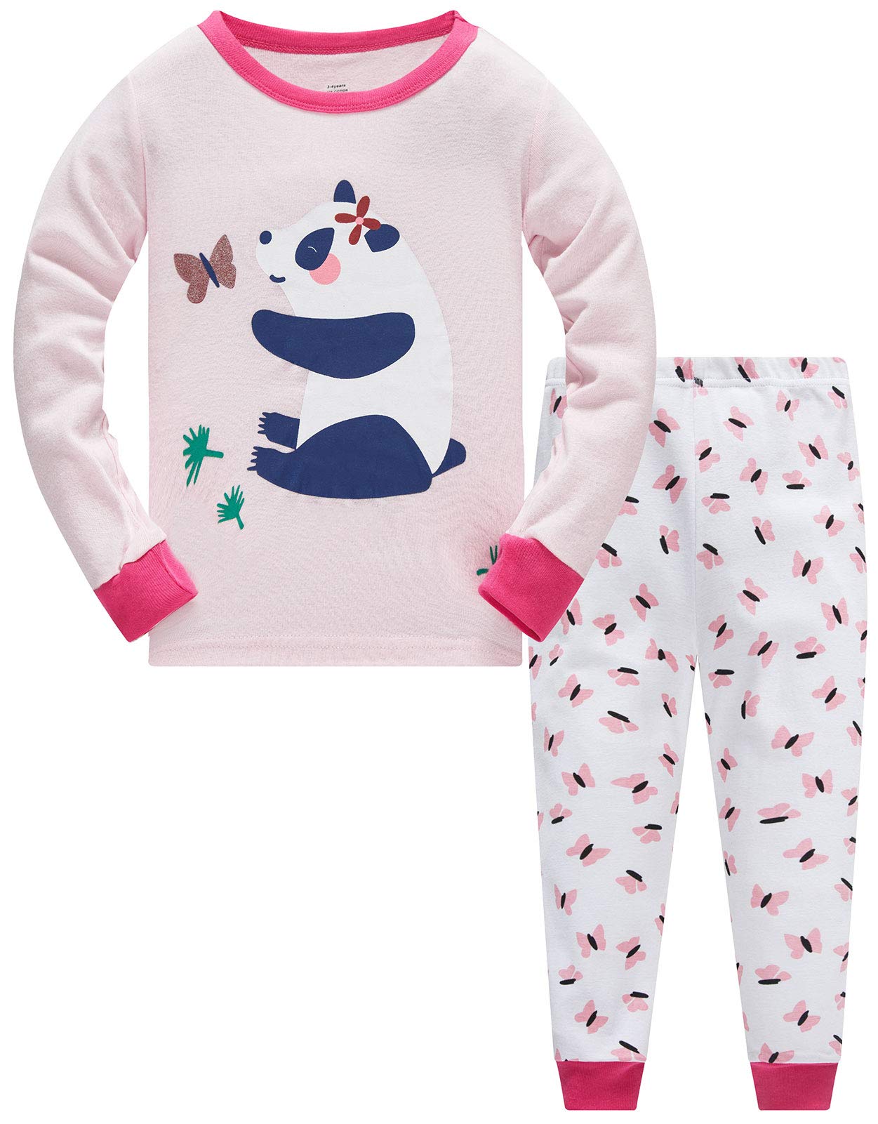 Girls Christmas Pyjamas Set Toddler Clothes Sleepwear Animal Printed Nightwear Winter Long Sleeve PJs 2 Piece Outfit Xmas Gift for Kids — view 30