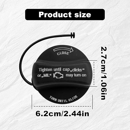 Miniatura 2 de Tapa de gasolina, tapa de depósito de combustible compatible con Mini Cooper y BMW 325i 328i 330i 525i 528i 530i 535i X1 X2 X3 X4 X5 X6 128i 135i
