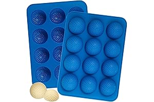 Webake Golf Ball Chocolate Molds, Silicone Golf Ball Mold 12-Cavity