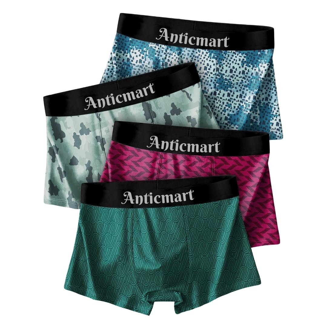 Men's Boxer Briefs 4 Pack – Moisture Wicking Performance Underwear for Men, Breathable Stretch Fabric, Tag-Free, Athletic Boxer Briefs-picture-50