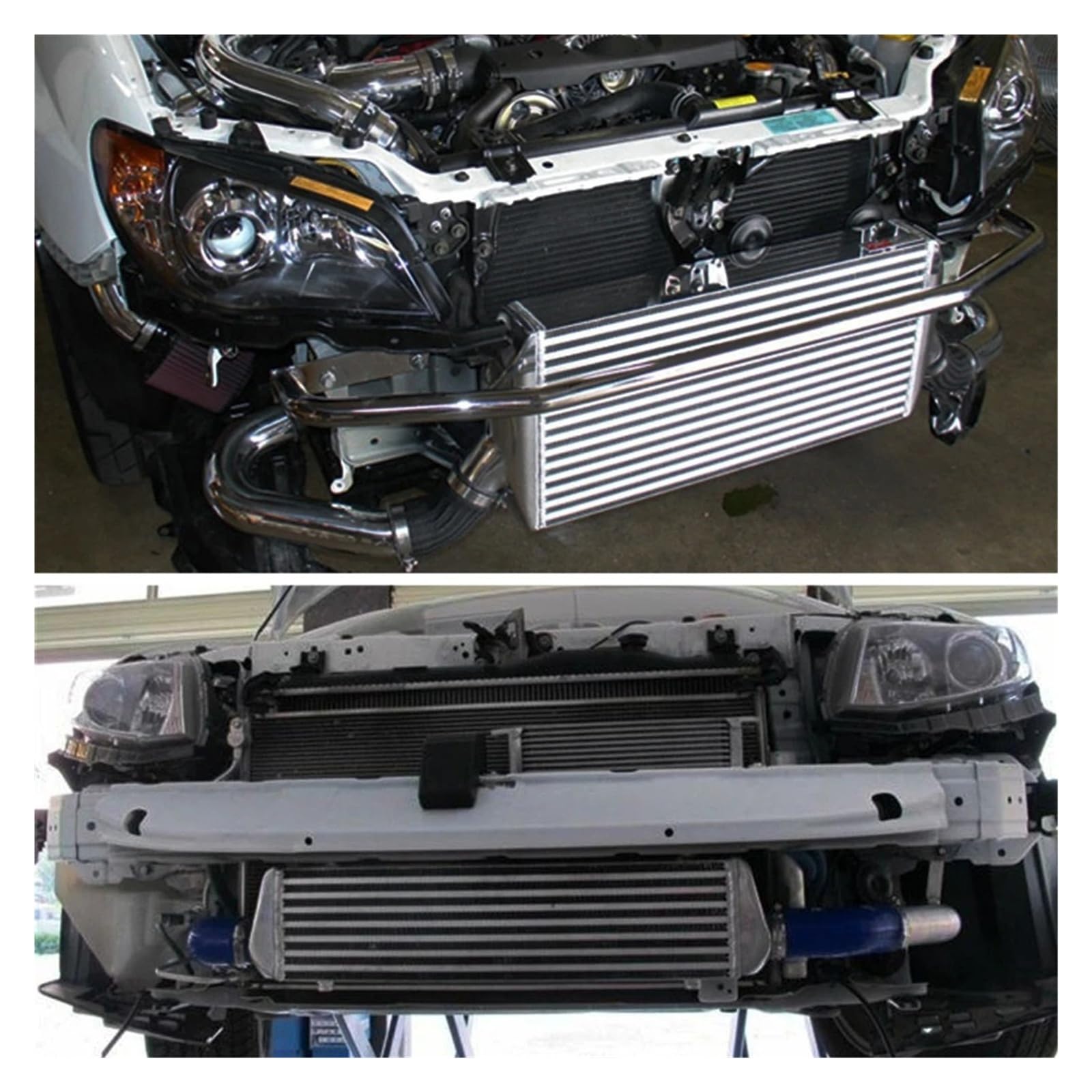Intercooler Uniwersalny 280x280x76mm Aluminiowy Grzejnik Dolotowy Zimnego Powietrza 2,5-calowy Wlot 63mm Wylot Do Samochodu Turbo Intercooler do turbiny samochodowy