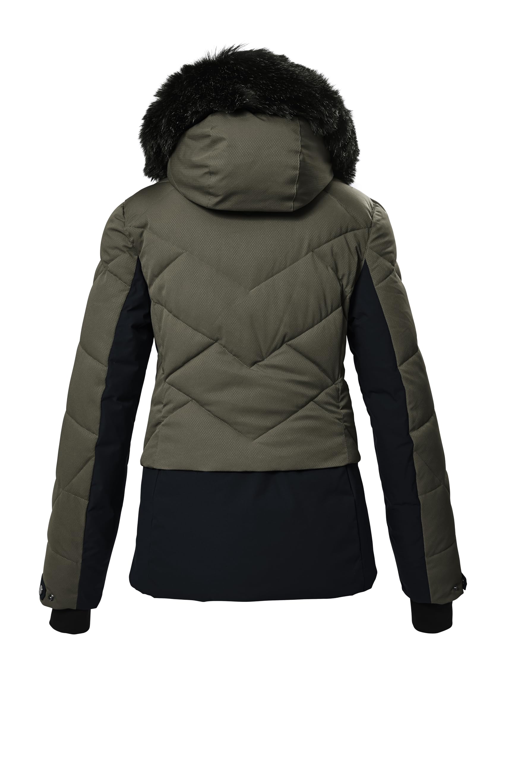 Killtec Damen Ksw 102 Wmn Ski Qltd Jckt Skijacke/Funktionsjacke in Daunenoptik mit abzippbarer Kapuze und Schneefang