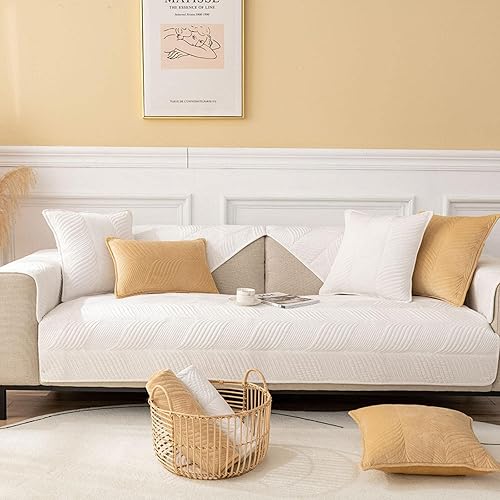 Funda de sofá esquinero en forma de I de 1234 plazas, funda de sofá de felpa corta antideslizante para sofá de esquina, protector de muebles para