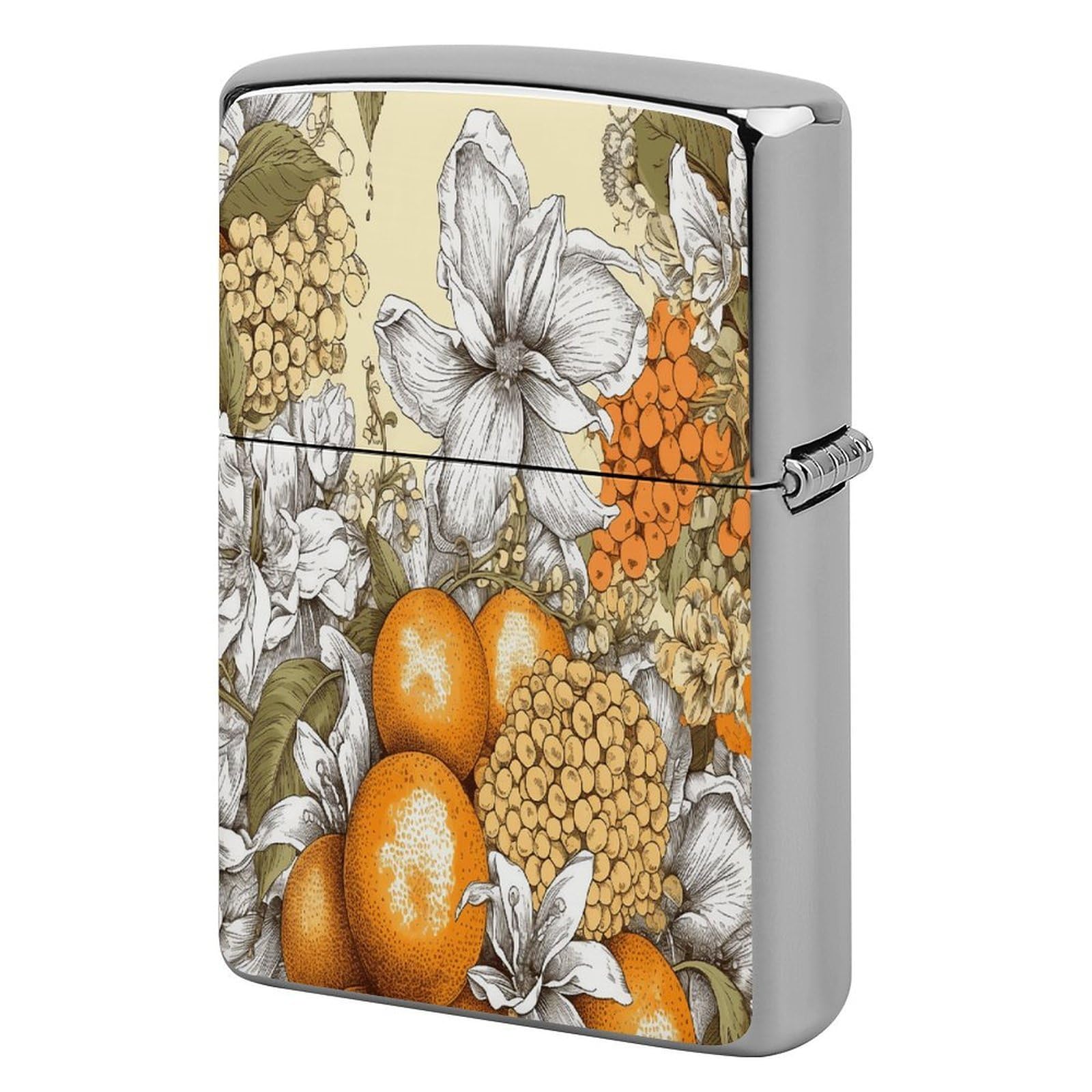 Fekiloot Style Fresh Fruit Flowers Lighter Case Cover Lighter Holder