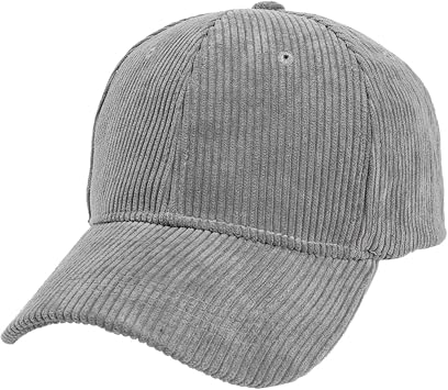 Hats for Womens Mens Womens Neutral Summer Solid Baseball Cap, Corduroy Adjustable Hat with Visor, Men and Women, Cotton Baseball Cap Dark Gray, One Size