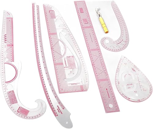 Juego de 7 reglas de curva francesa, herramientas completas de alta precisión, reglas de costura con escala para principiantes, sastres, fabricación