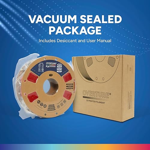 Vista 140 de OVERTURE PLA Plus (PLA+) Filament 1.75mm, Stronger & More Durable, Professional Toughness 3D Printer Filament 1kg (2.2lbs), High Precision +